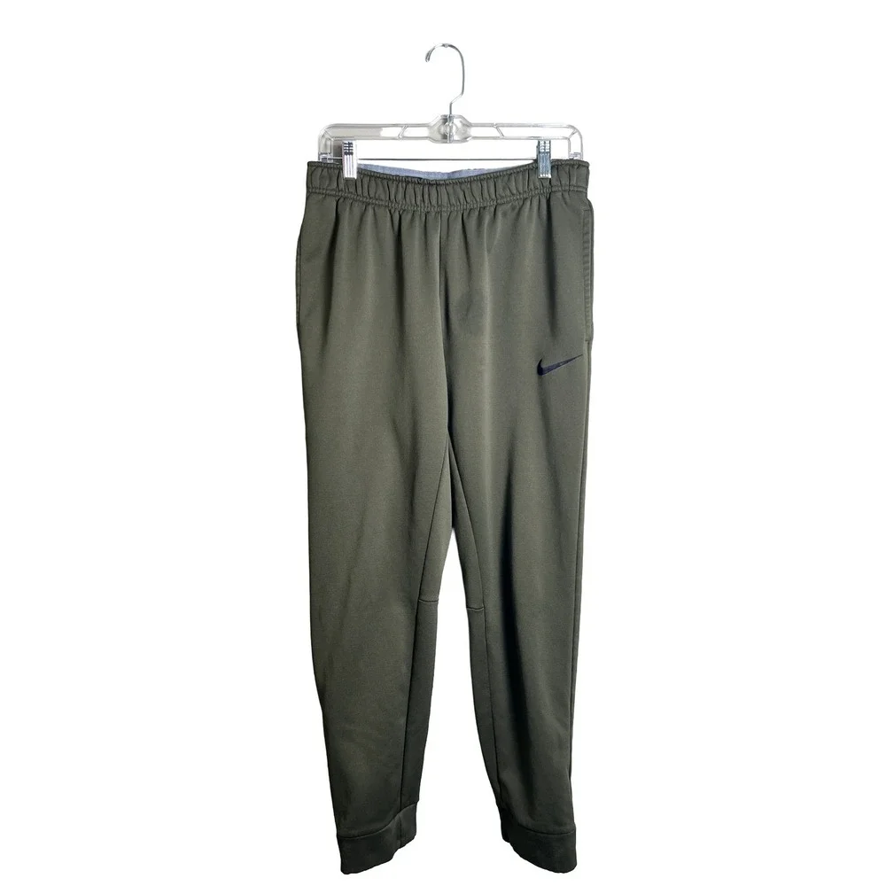 Nike Therma Fit Sweatpants Khaki Green Joggers Medium Flaw